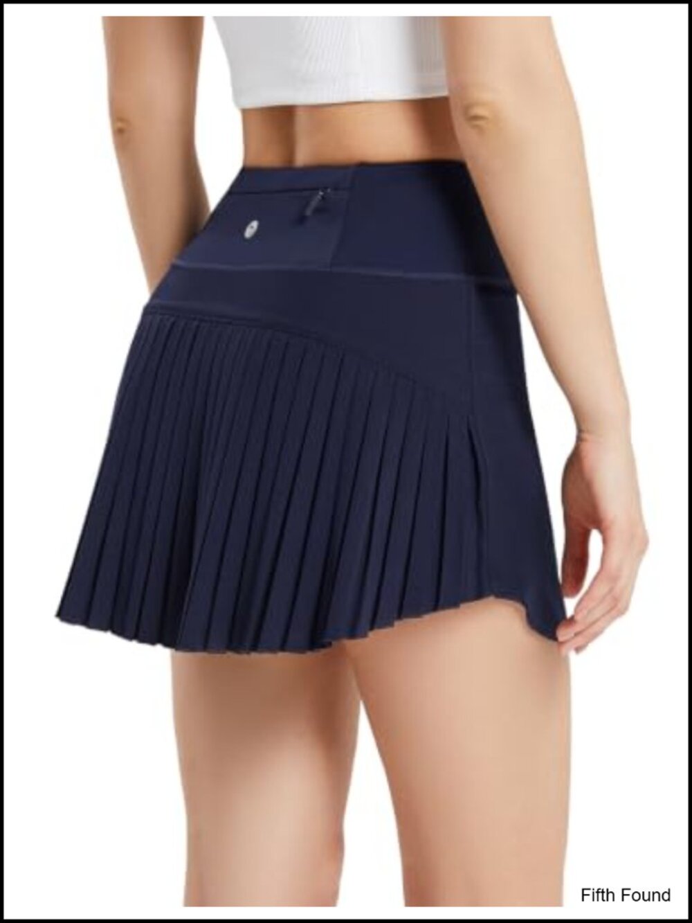 Pleated Tennis Skort with 3 Pockets, High Waist Tummy Control, Built-in Shorts